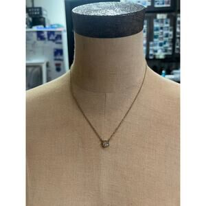 Coach Crystal Pendant Necklace – Silver Tone | Classic Minimalist